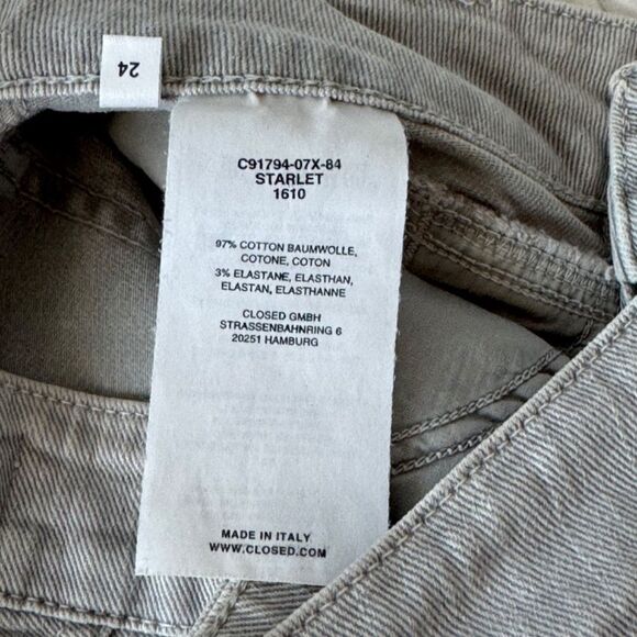 Closed Starlet Oatmeal Slim Jeans Sz 24 - Picture 10 of 12